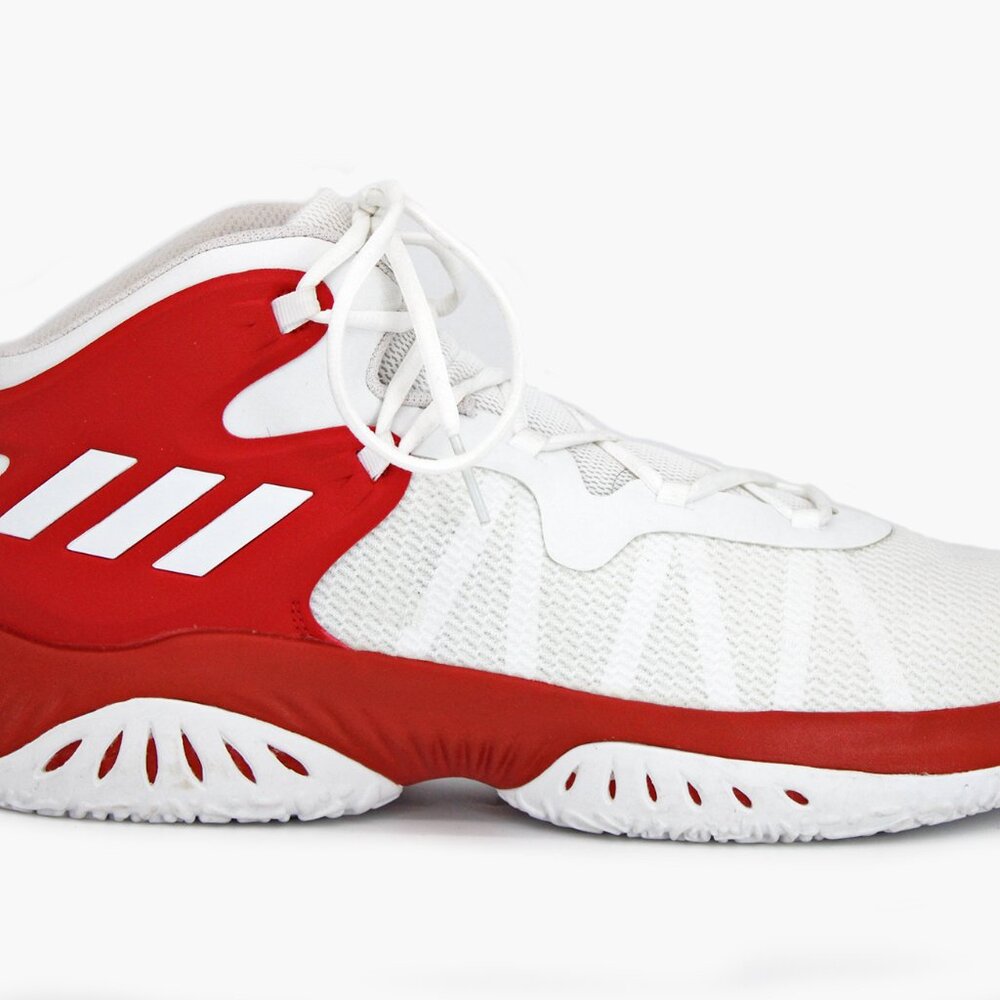 Adidas Men's Explosive Bounce Basketball Shoe CQ1572 White Red: Size 15 - Picture 2 of 9